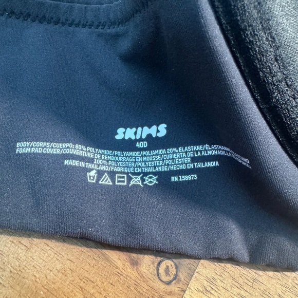 Skims 40D Fits Everybody Push Up Demi Bra Onyx Women's Black Padded Bra - Picture 5 of 6